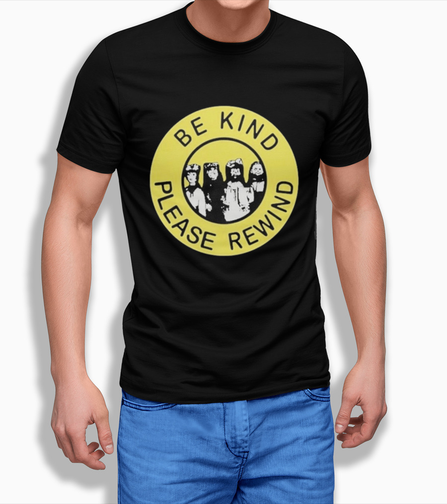 Be Kind Please Rewind Puppet Combo Yellow Circle T-Shirt