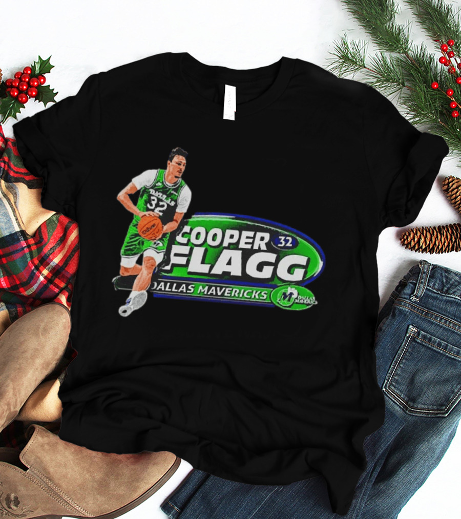 Cooper Flagg Dallas Mavericks 32 ROY Basketball Player T-Shirt