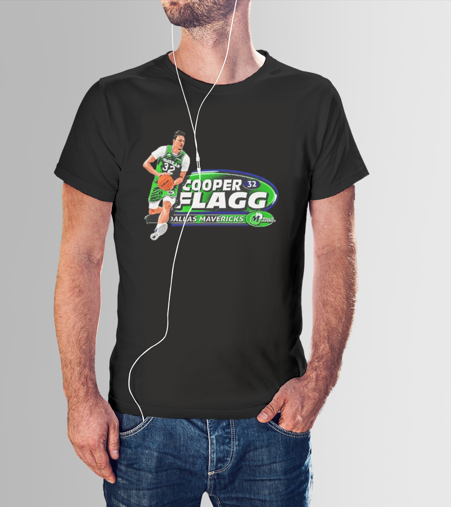 Cooper Flagg Dallas Mavericks 32 ROY Basketball Player T-Shirt