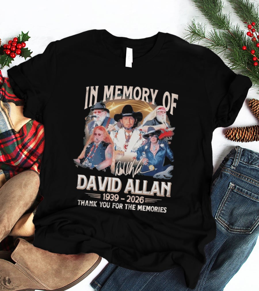 In Memory Of David Allan 1939 2026 Thank You For The Memories Musician T-Shirt