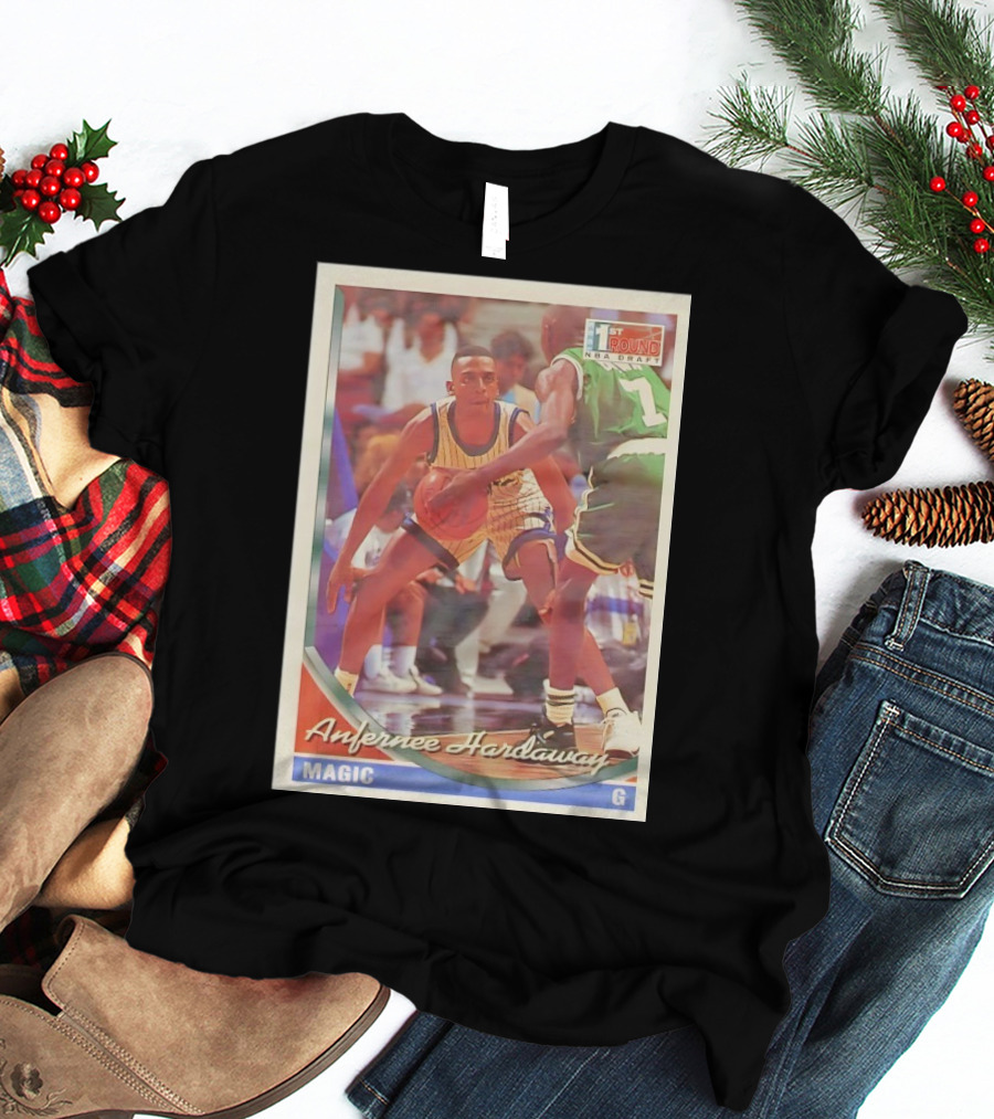 Anfernee Hardaway Magic G First Round NBA Draft 1993 Basketball Card T-Shirt