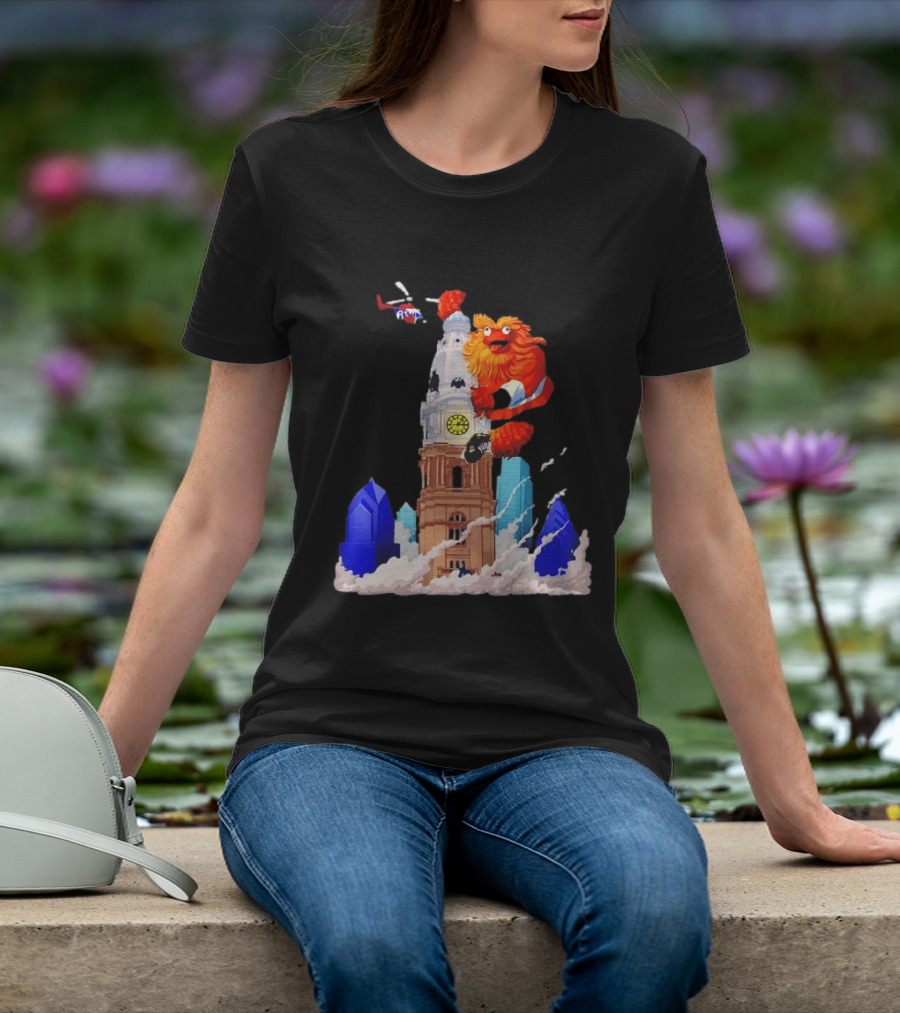Philadelphia Flyers Gritty William Penn Statue City Hall Adventure T-Shirt