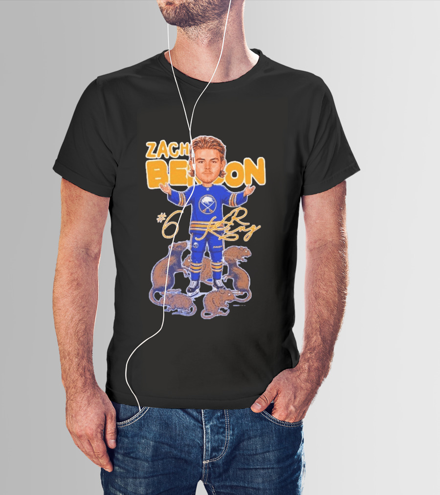 Zach Benson Buffalo Sabres Rat King #6 T-Shirt