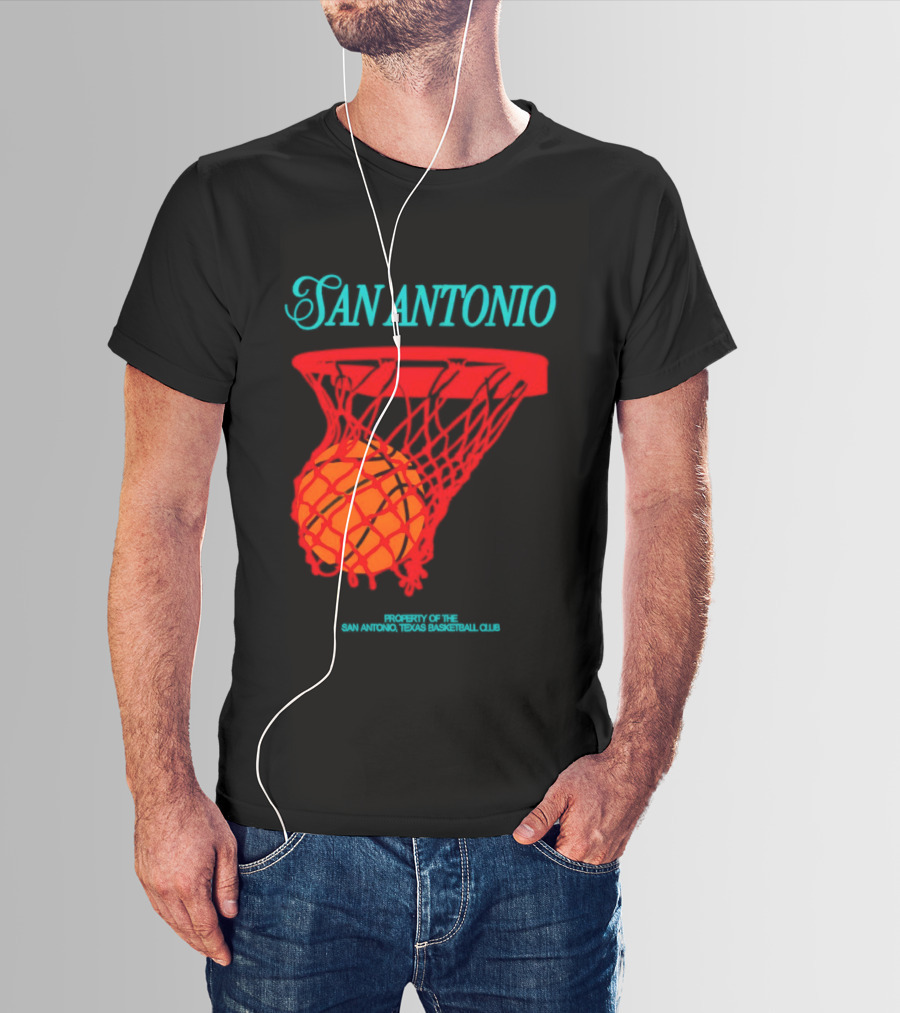 San Antonio Spurs Basketball Property Of The San Antonio Texas Basketball Club T-Shirt