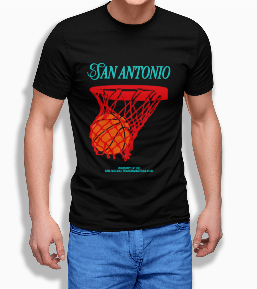 San Antonio Spurs Basketball Property Of The San Antonio Texas Basketball Club T-Shirt
