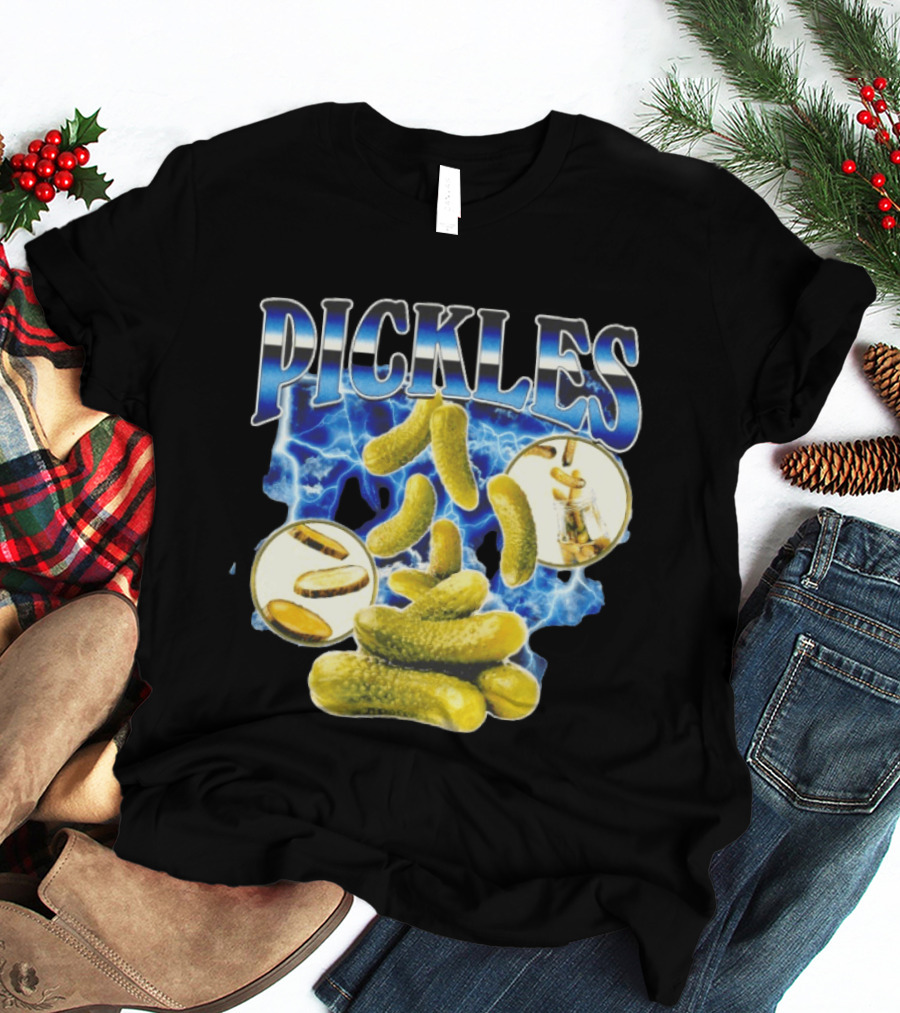 Thunder Pickles Crunch Power Electric Blue Lightning Pickles T-Shirt