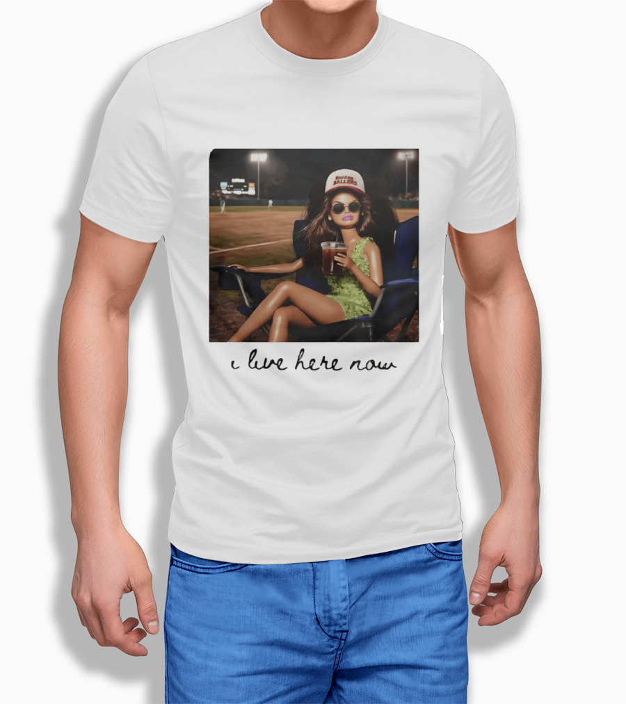 Barbie Doll Baseball Mom Kansas Ballers I Live Here Now T-Shirt