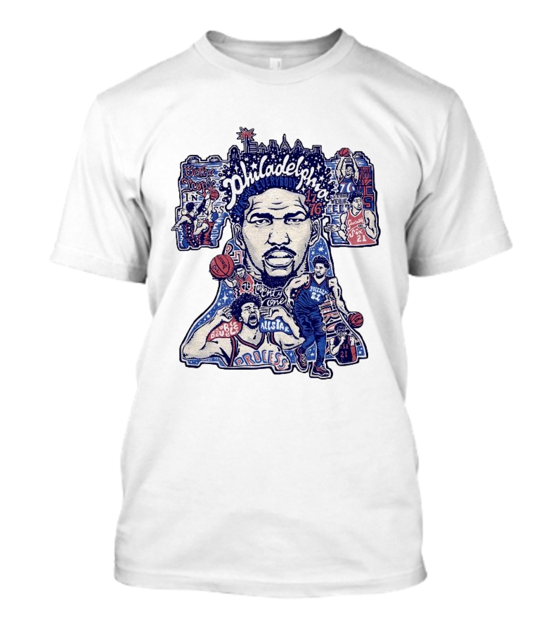 Joel Embiid Philadelphia Process Sixers All Star 21 Trust The Process T-Shirt