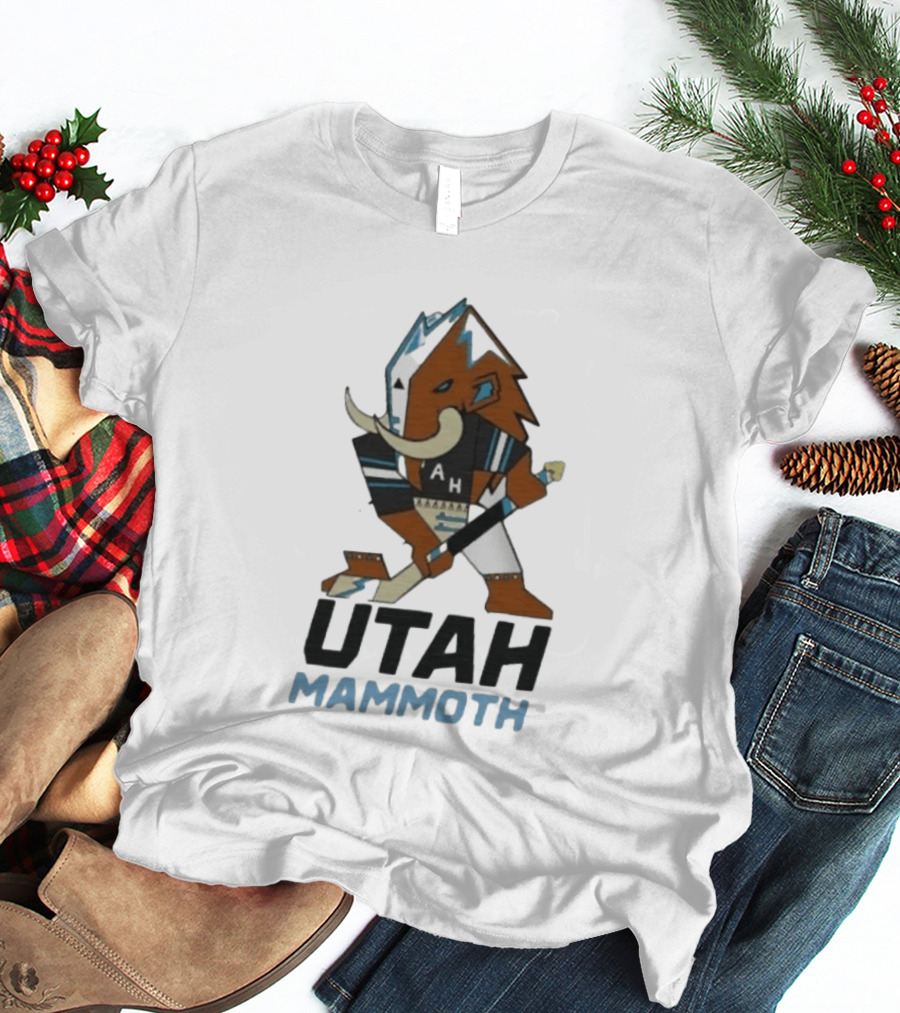 Lawson Crouse With Utah Mammoth Hockey Team T-Shirt