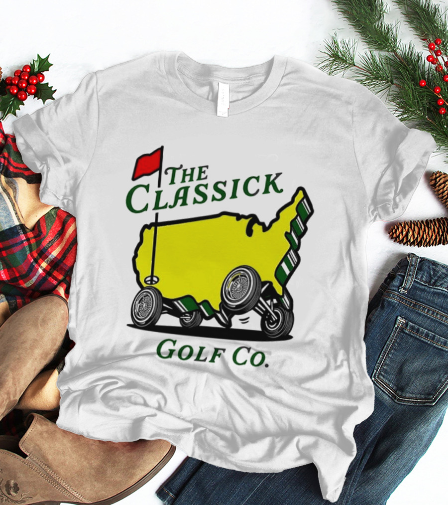 The Classick Golf Co Masters USA Map Golf Cart T-Shirt