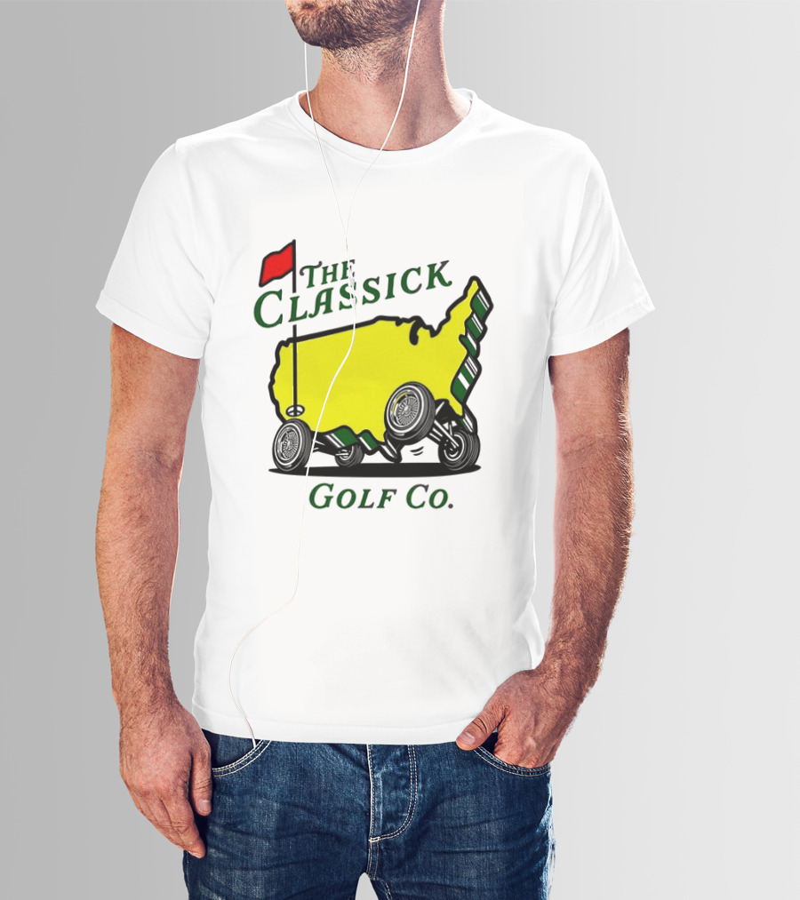 The Classick Golf Co Masters USA Map Golf Cart T-Shirt