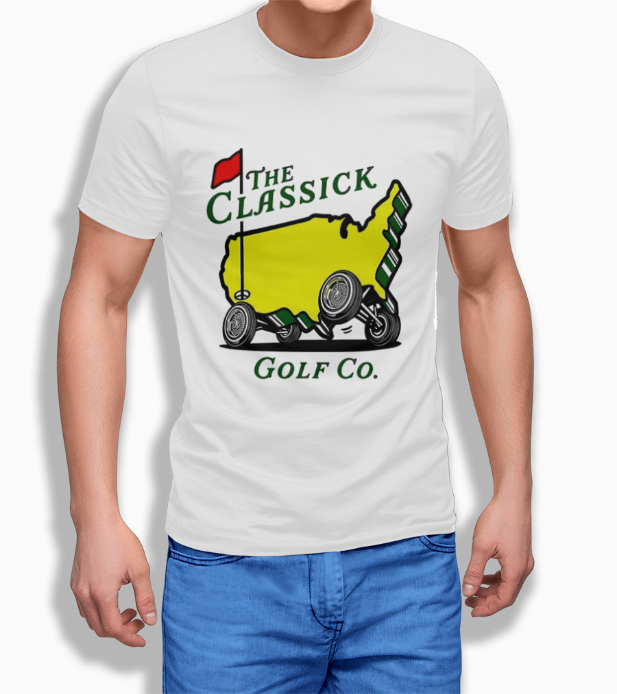 The Classick Golf Co Masters USA Map Golf Cart T-Shirt