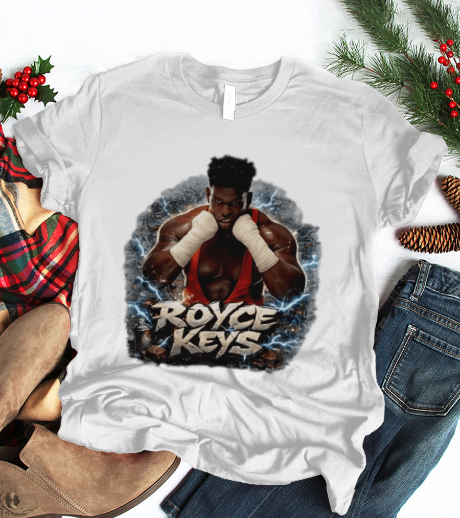 Royce Keys AEW Boxing Pose Lightning T-Shirt