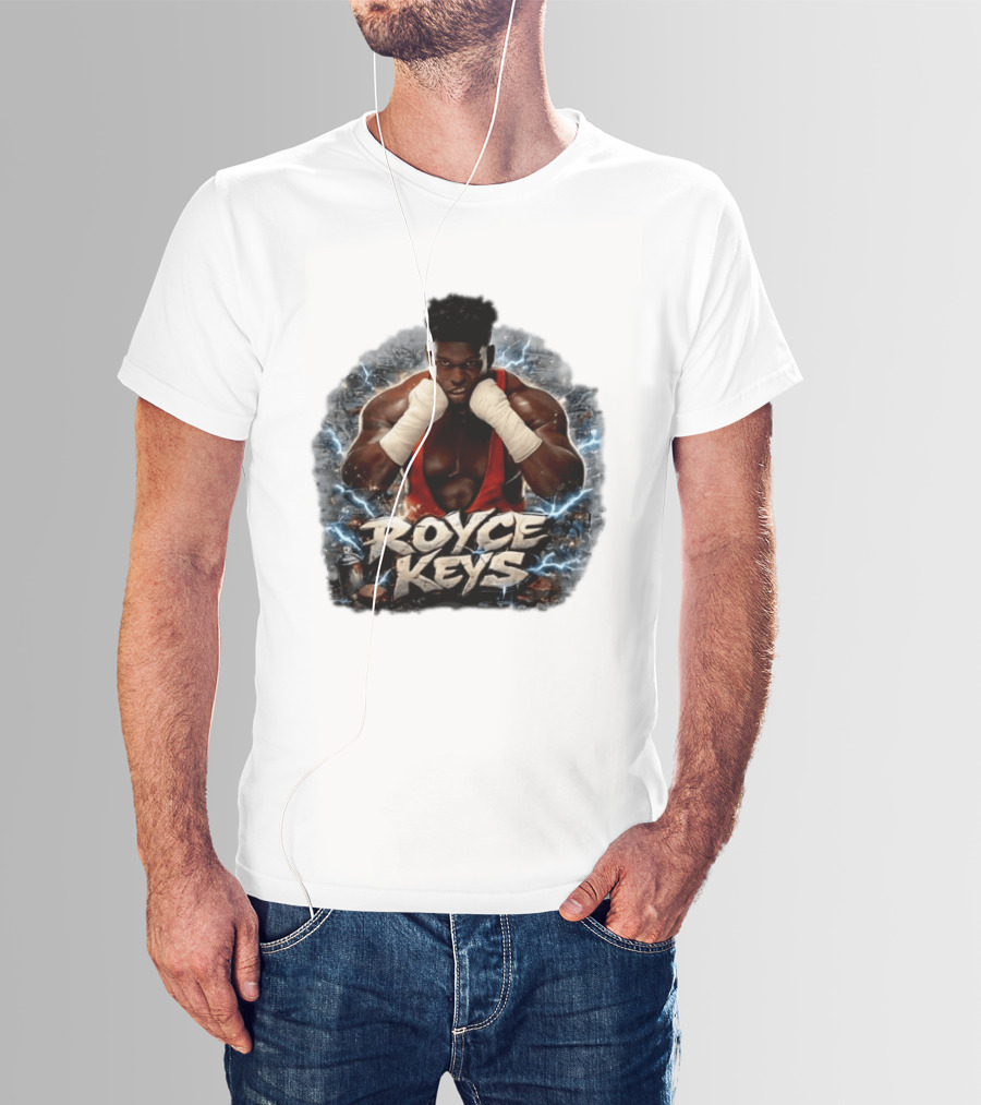 Royce Keys AEW Boxing Pose Lightning T-Shirt