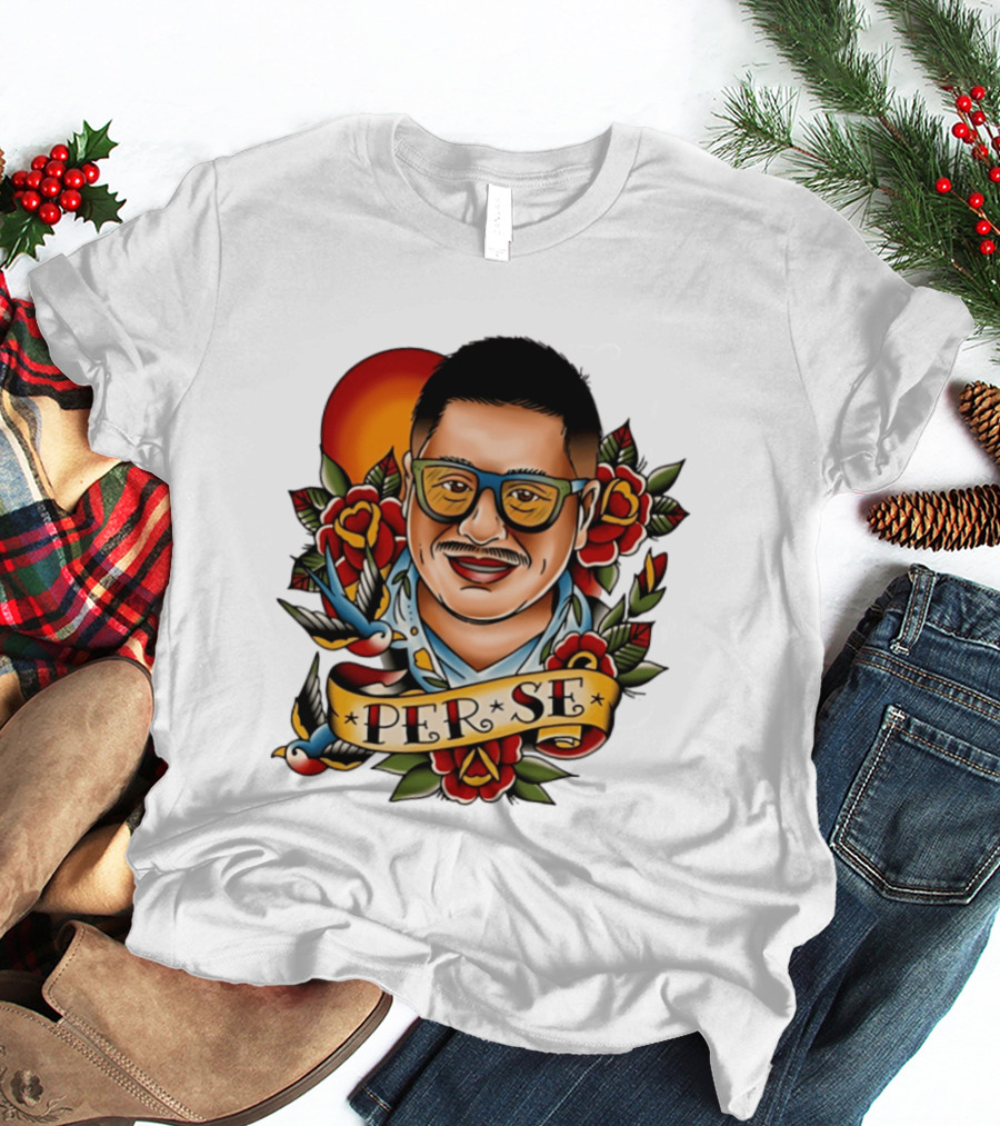 Per Se Old School Tattoo Roses Swallow T-Shirt