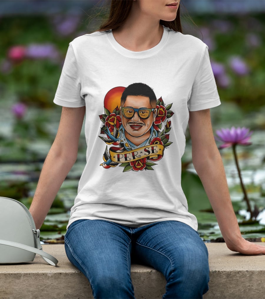 Per Se Old School Tattoo Roses Swallow T-Shirt