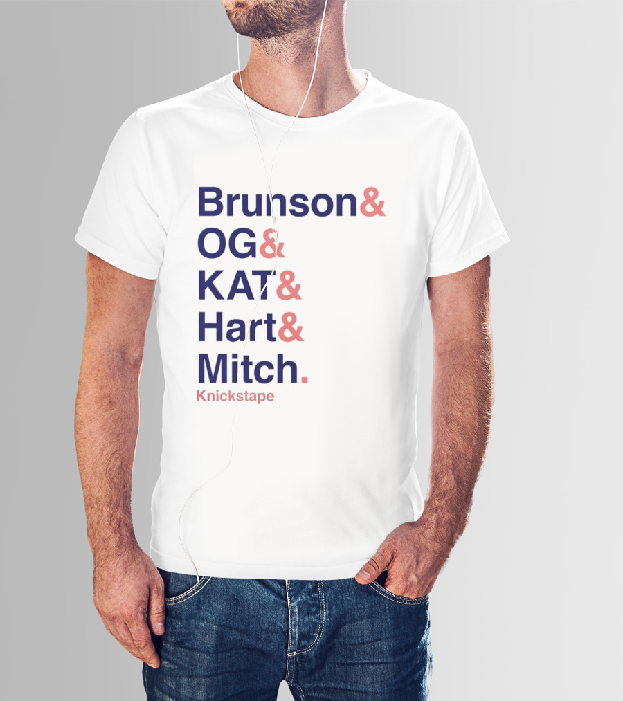 Brunson OG KAT Hart Mitch New York Knicks Knickstape T-Shirt