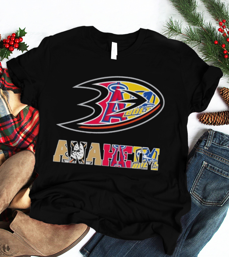 Anaheim Ducks Angels Rams Sports Teams Fan Merchandise T-Shirt