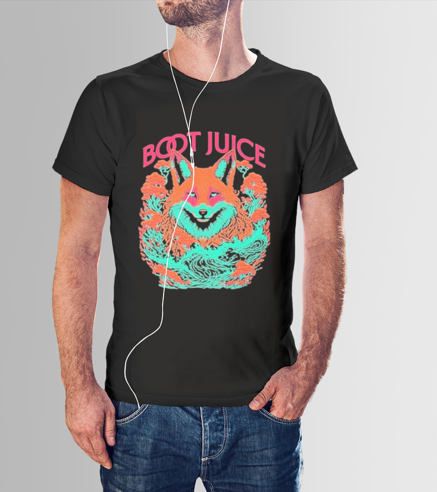 Boot Juice Psychedelic Neon Fox T-Shirt