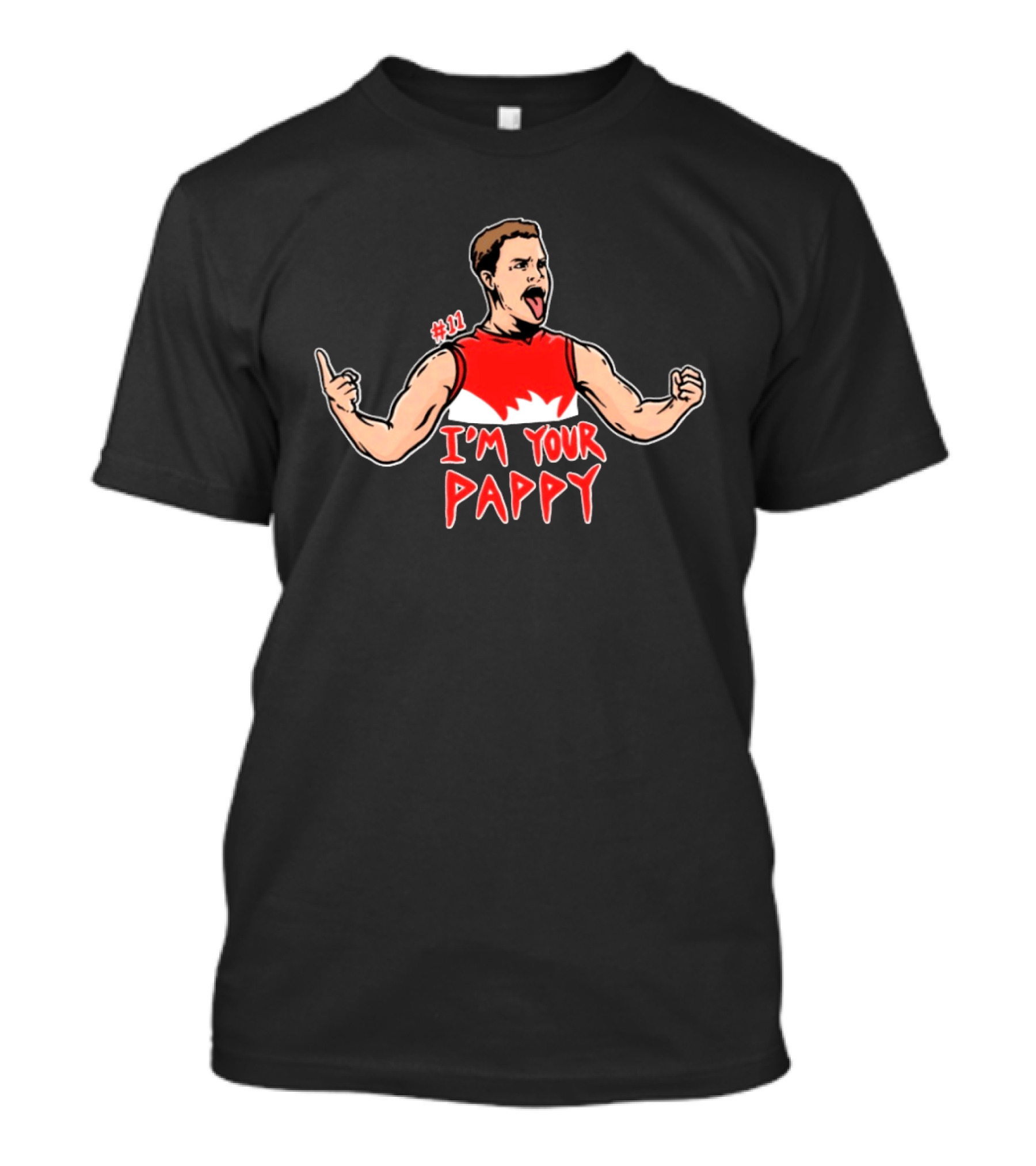 I'm Your Pappy #11 Red Sleeveless Fleece T-Shirt