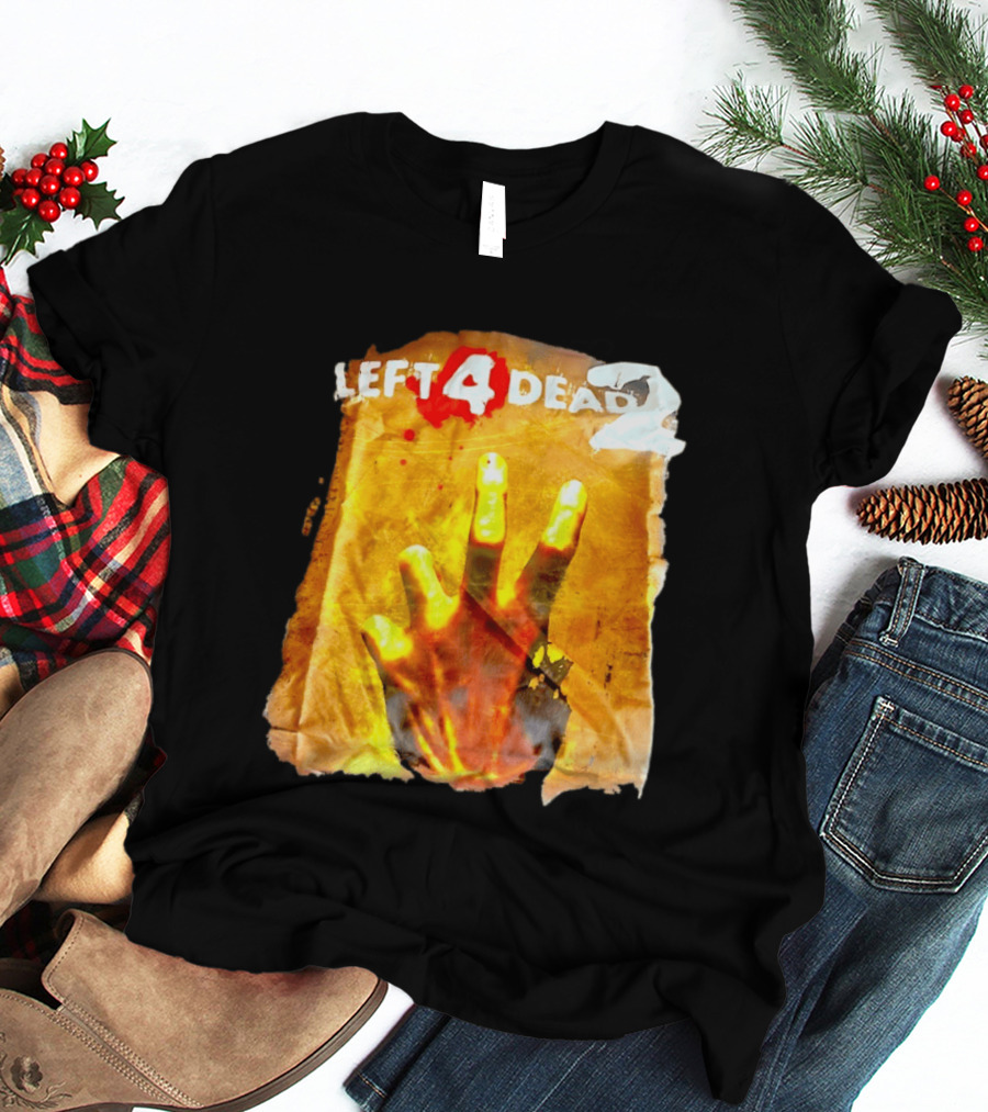 Left 4 Dead 2 Zombie Hand Iconic Horror Game T-Shirt