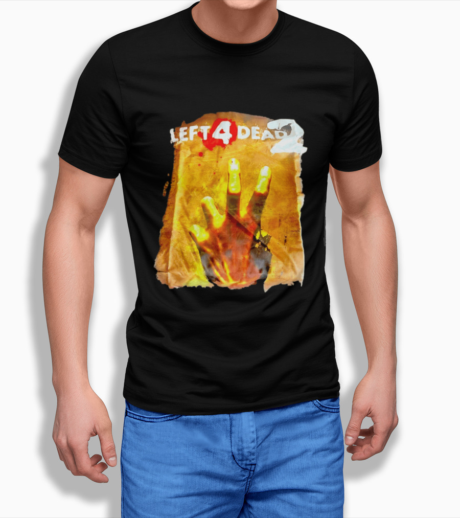 Left 4 Dead 2 Zombie Hand Iconic Horror Game T-Shirt