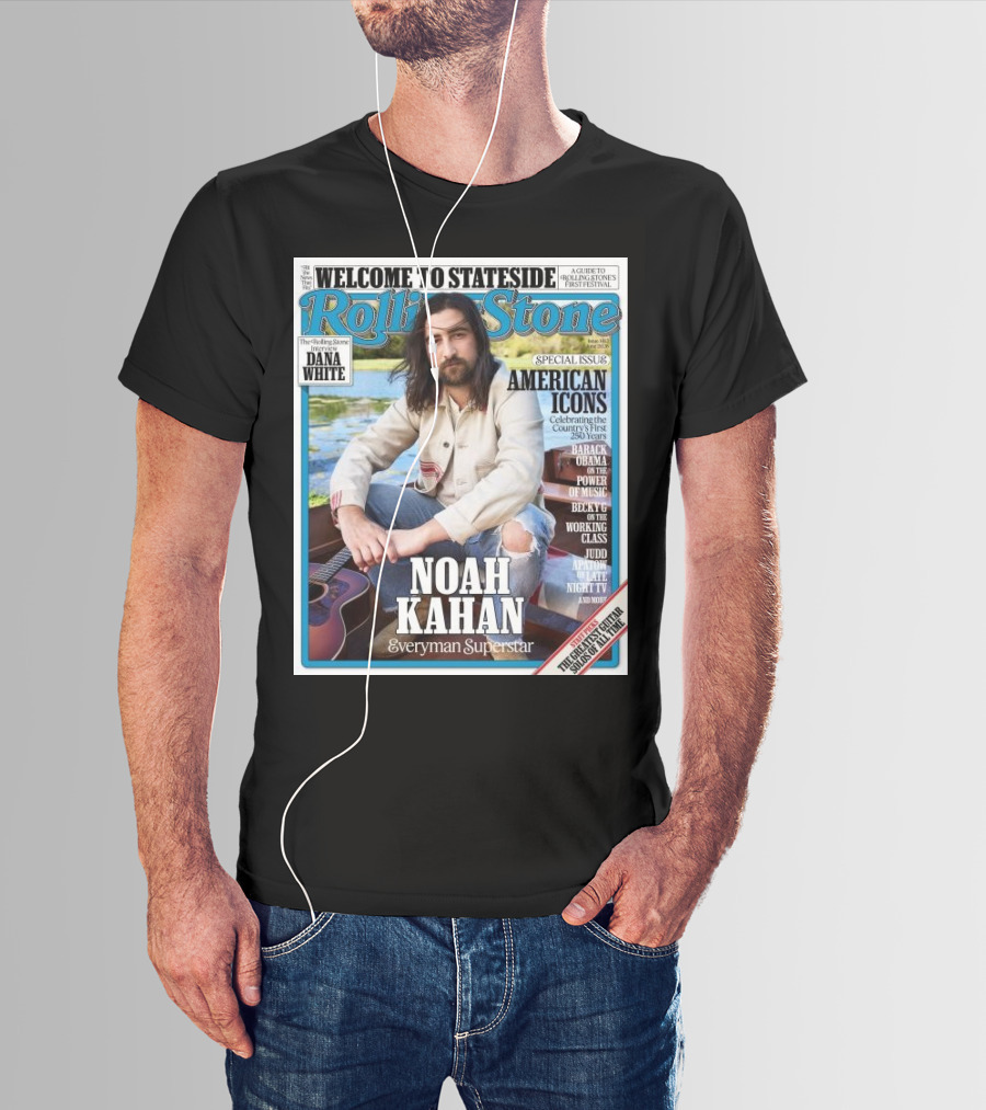 Welcome To Stateside Rolling Stone Noah Kahan Special Issue American Icons Everyman Superstar T-Shirt