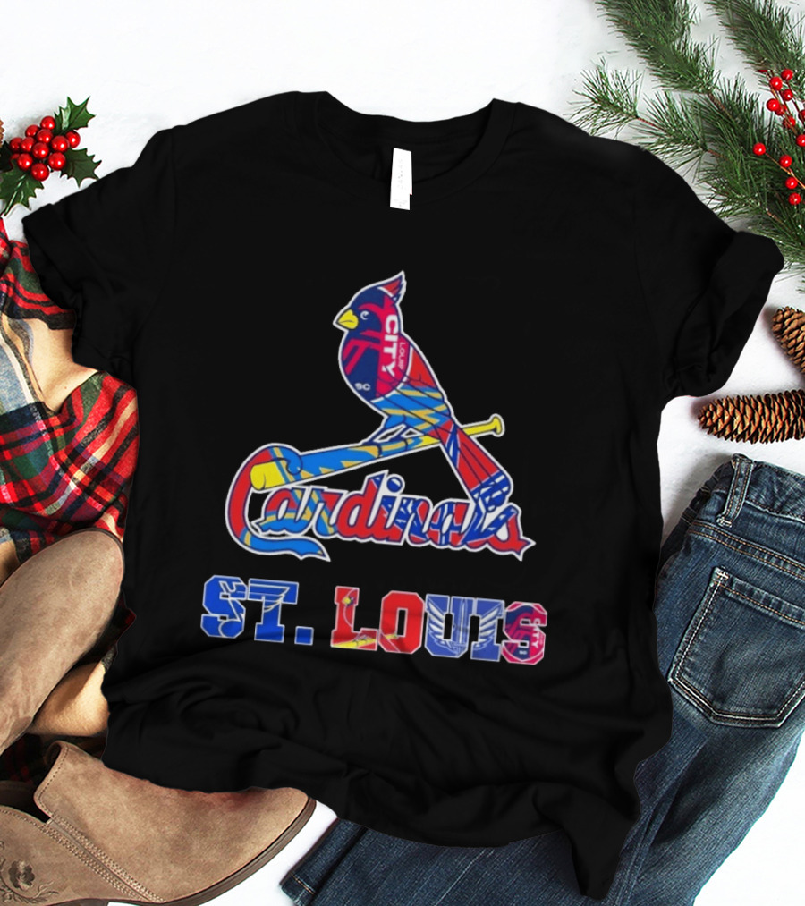 St Louis Cardinals City Soccer Blue And Red Sports Teams T-Shirt