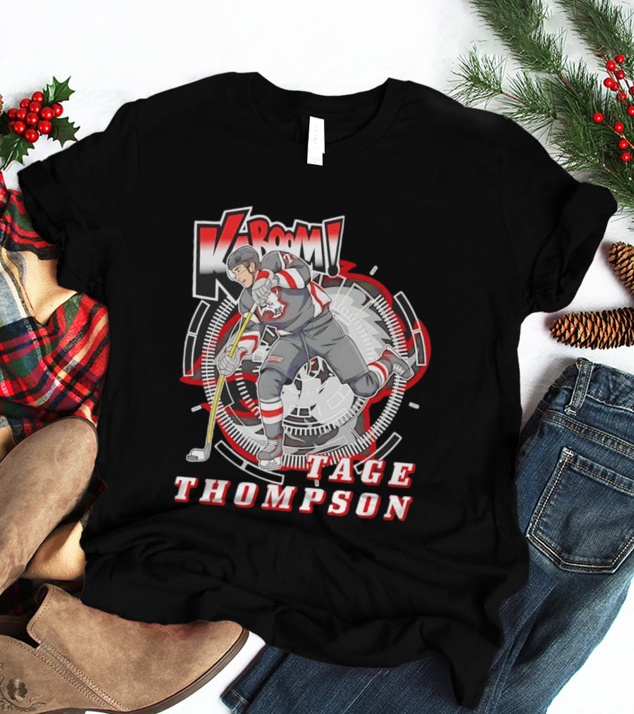 Tage Thompson Kaboom Hockey Comic T-Shirt
