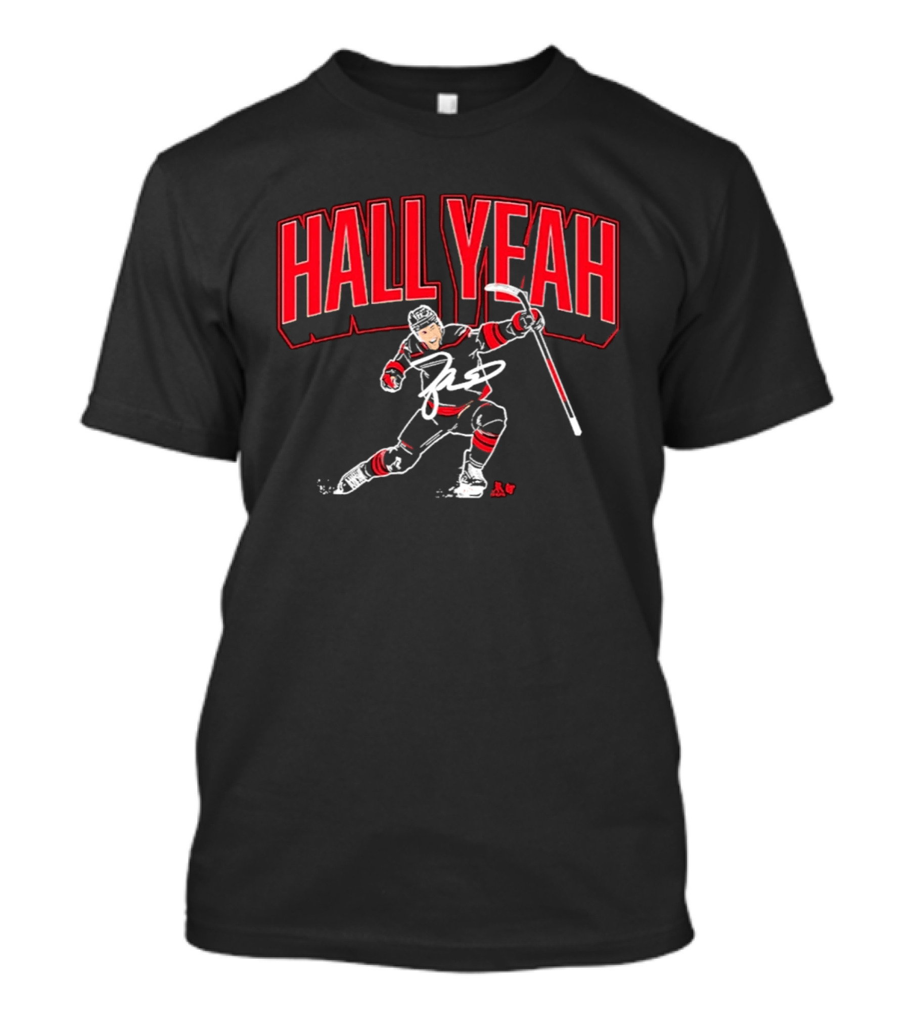 Hockey Player Hall Yeah Red And White Sports T-Shirt