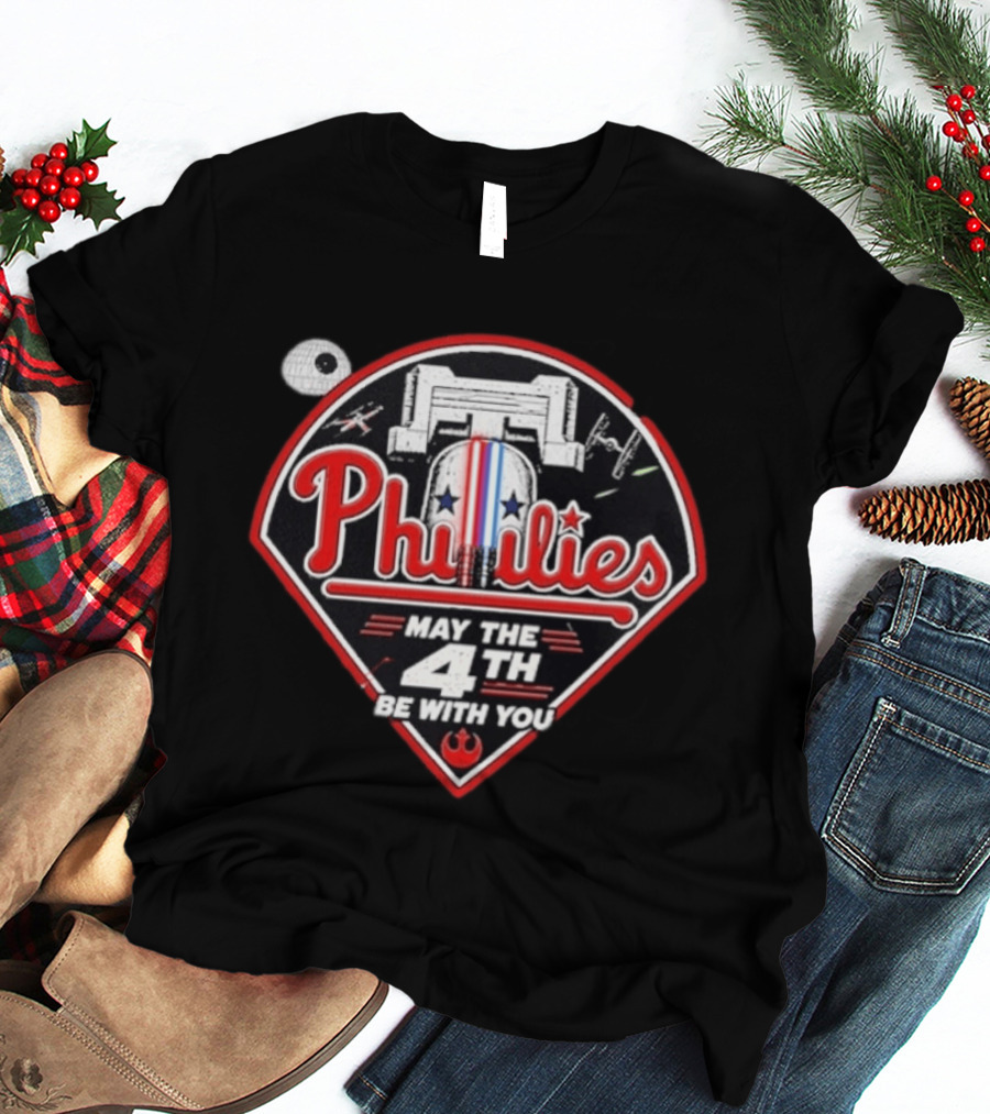 Phillies Star Wars May The 4th Be With You T-Shirt