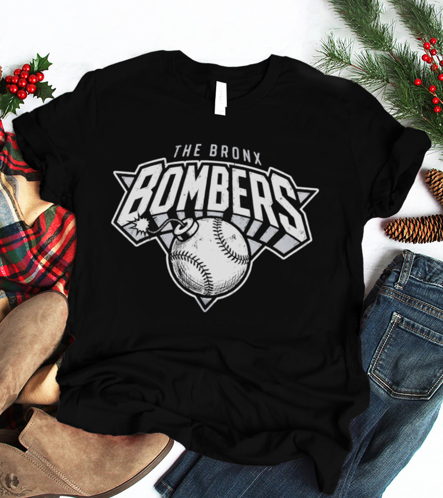 The Bronx Bombers Baseball Basketball Mashup New York Knicks T-Shirt