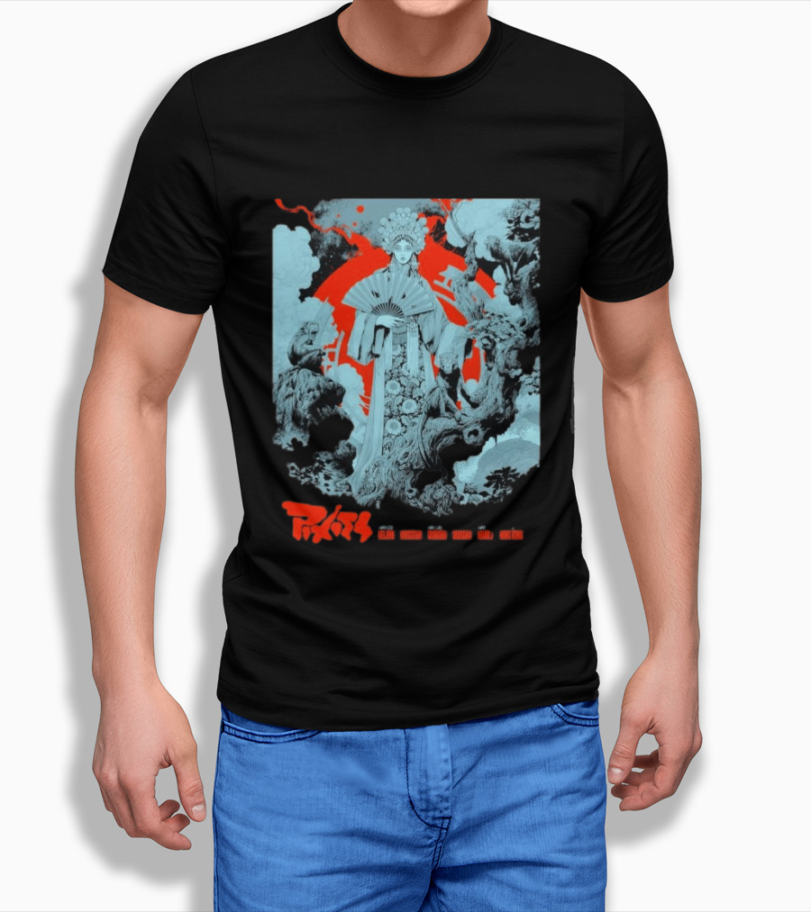 Pixies P40 Asia Tour 2026 Ken Taylor Geisha And Mythical Creatures T-Shirt