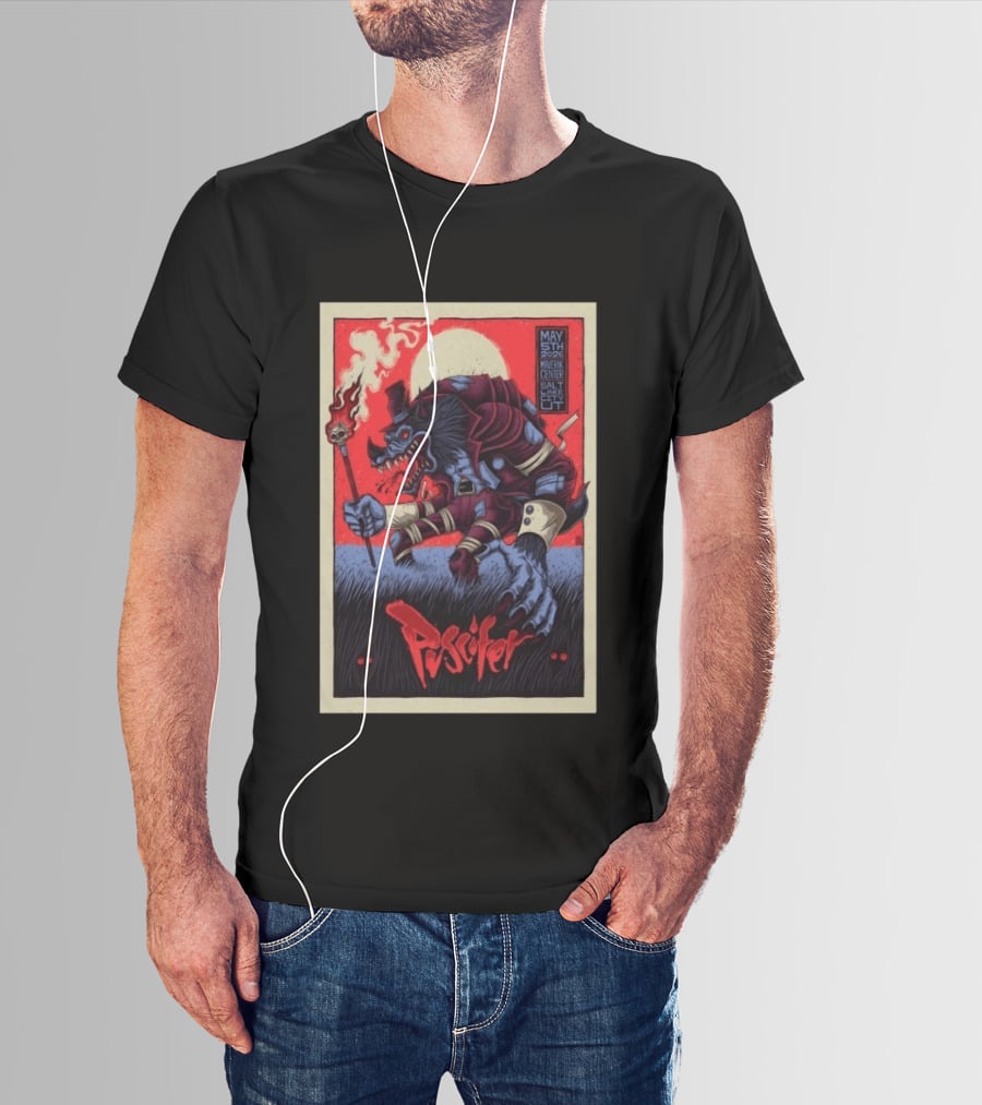 Puscifer May 5th 2026 Maverik Center Werewolf Art Salt Lake City UT T-Shirt
