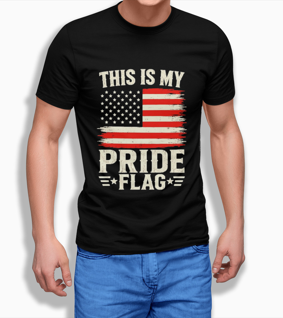 This Is My Pride Flag American Flag Stars And Stripes T-Shirt