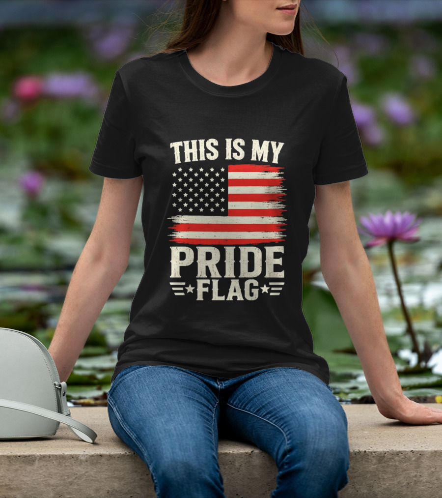 This Is My Pride Flag American Flag Stars And Stripes T-Shirt