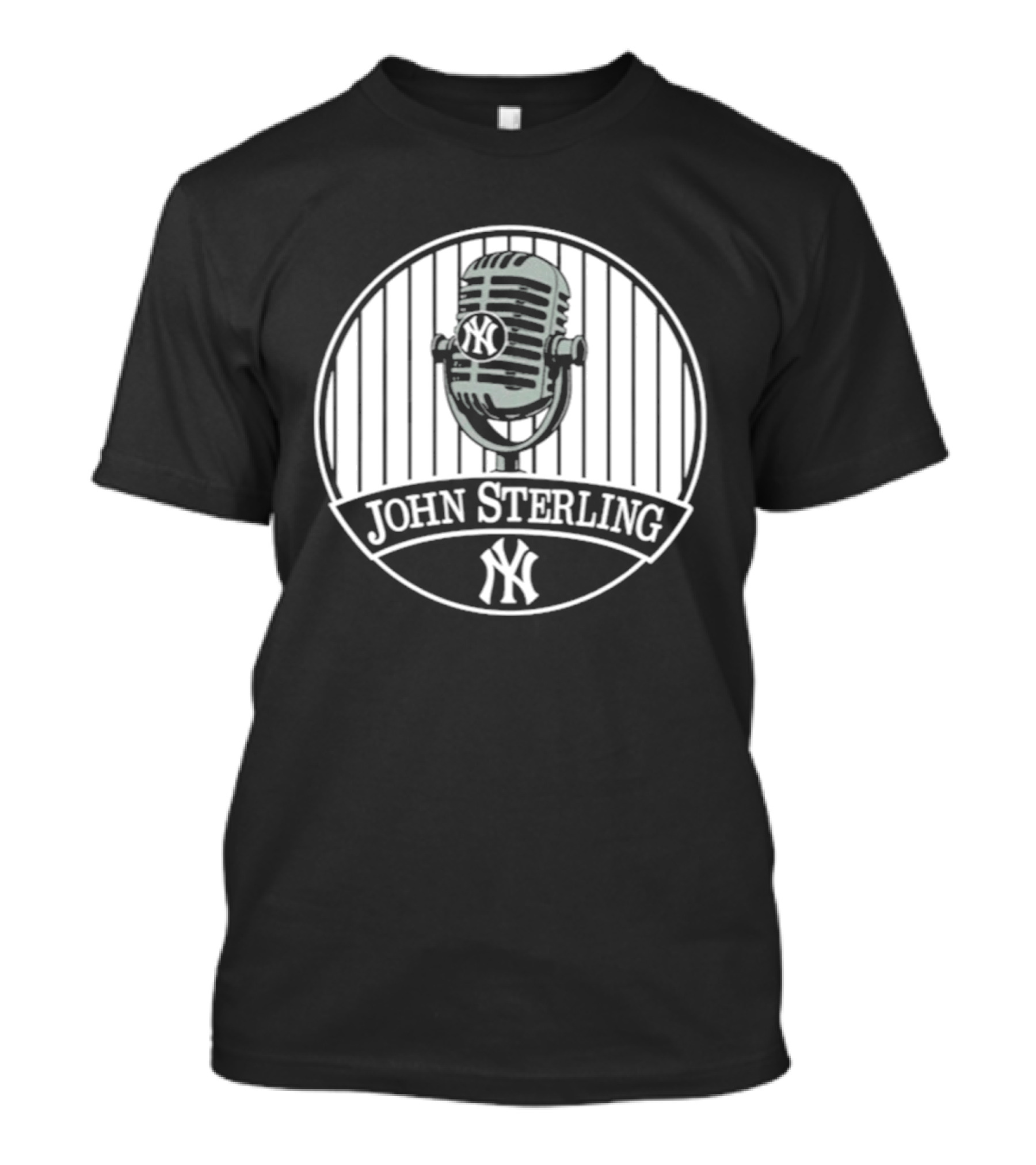 John Sterling Memorial Yankees Microphone Patch T-Shirt