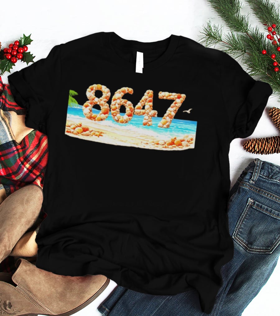 8647 Beach Edition Sun Sand Seashells Tropical Paradise T-Shirt
