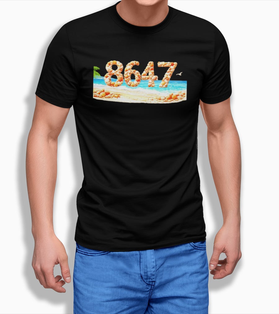 8647 Beach Edition Sun Sand Seashells Tropical Paradise T-Shirt