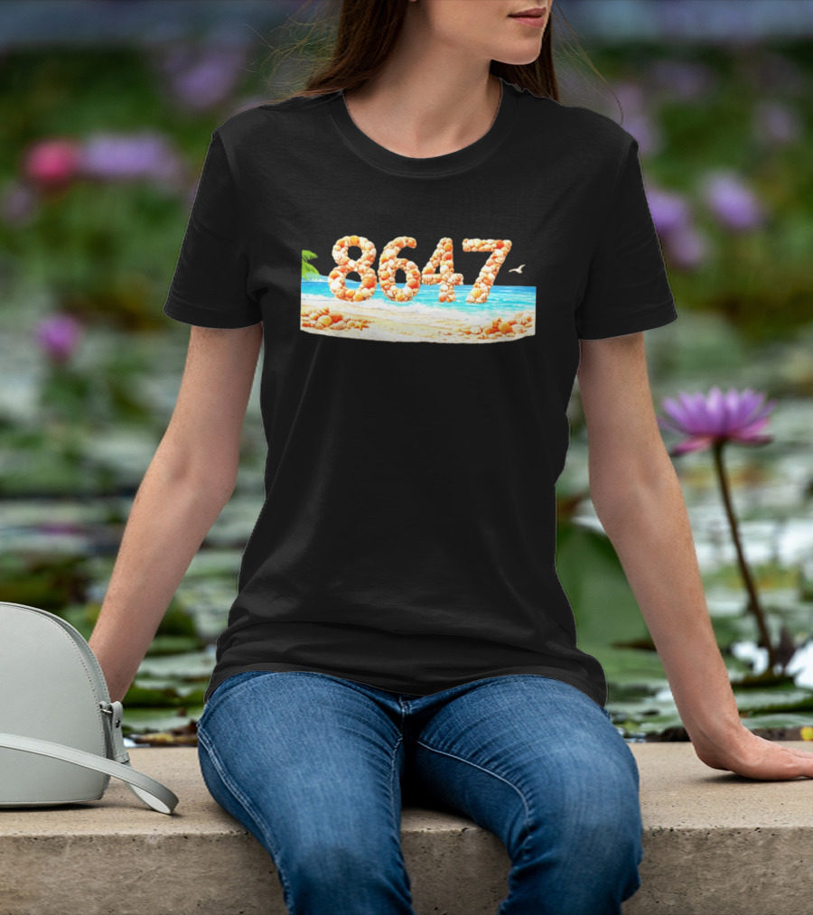 8647 Beach Edition Sun Sand Seashells Tropical Paradise T-Shirt