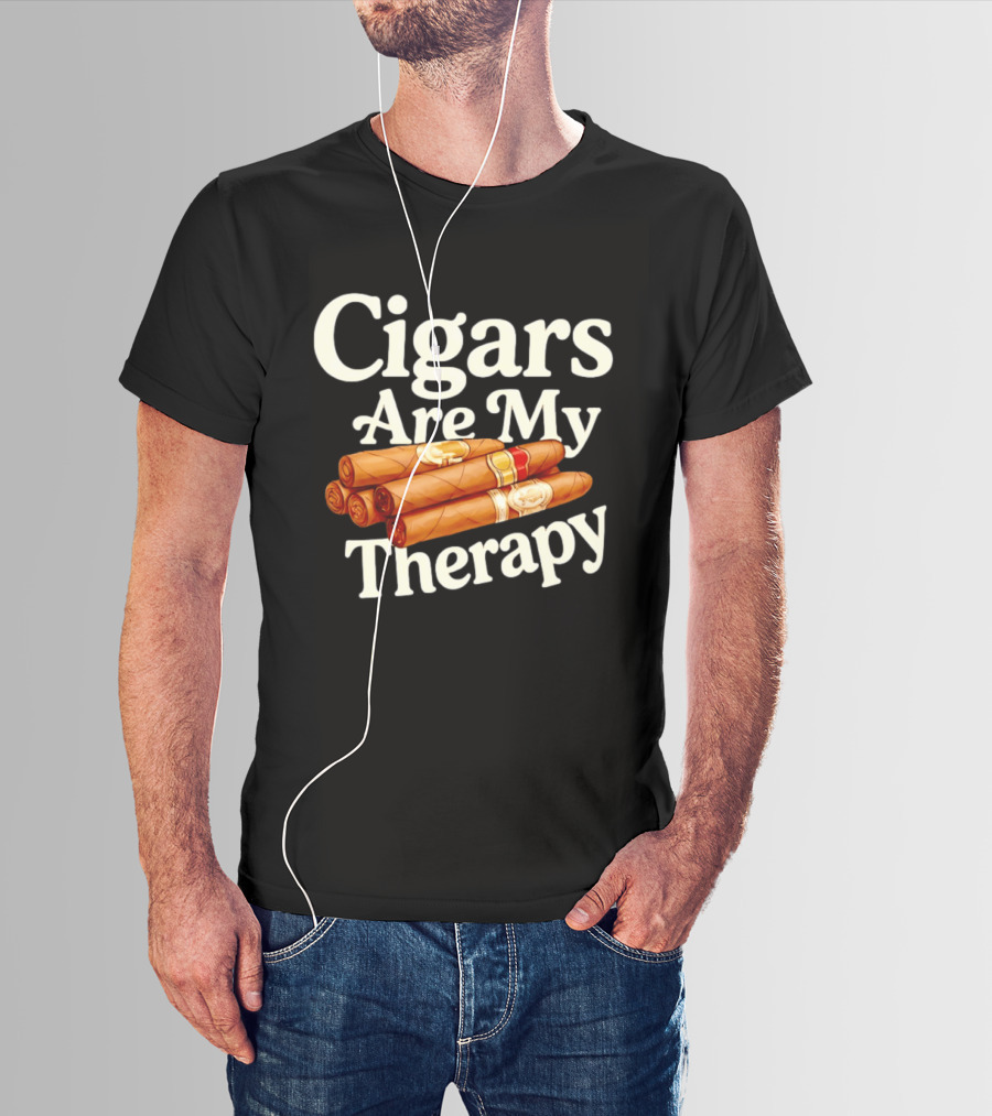 Cigars Are My Therapy Relaxation Smoking T-Shirt