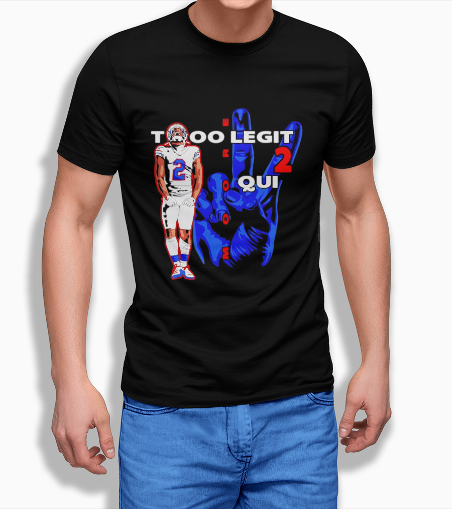 Too Legit 2 Quit DJ Moore Number 2 Buffalo Bills T-Shirt