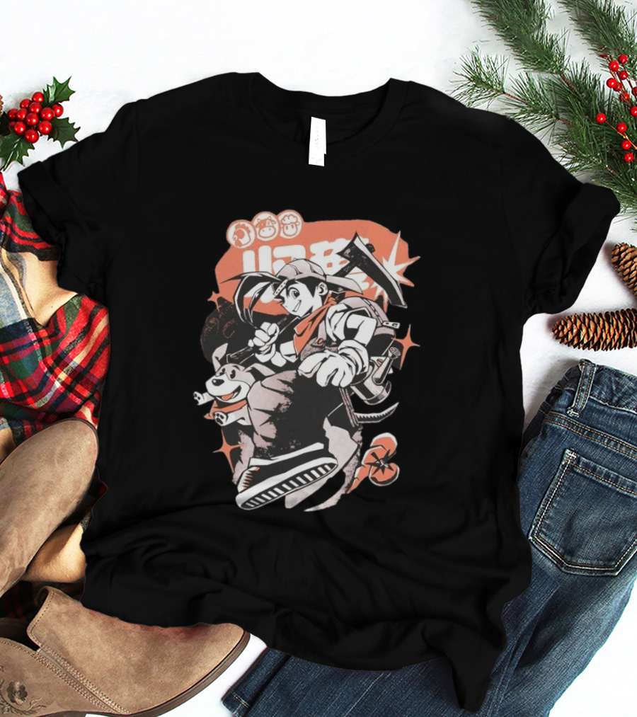 Harvest Moon Boy Adventure With Dog And Tools T-Shirt
