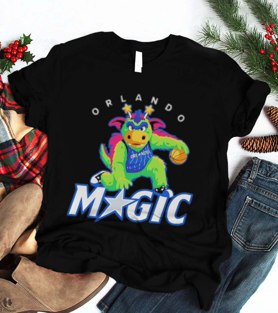 NBA Orlando Magic Stuff The Magic Dragon Basketball T-Shirt