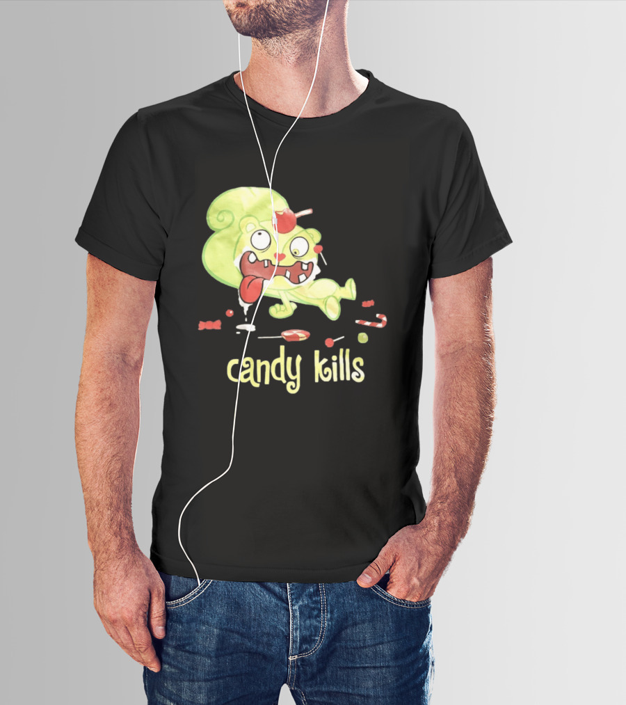 Candy Kills Cartoon Character Overloaded On Sweets T-Shirt