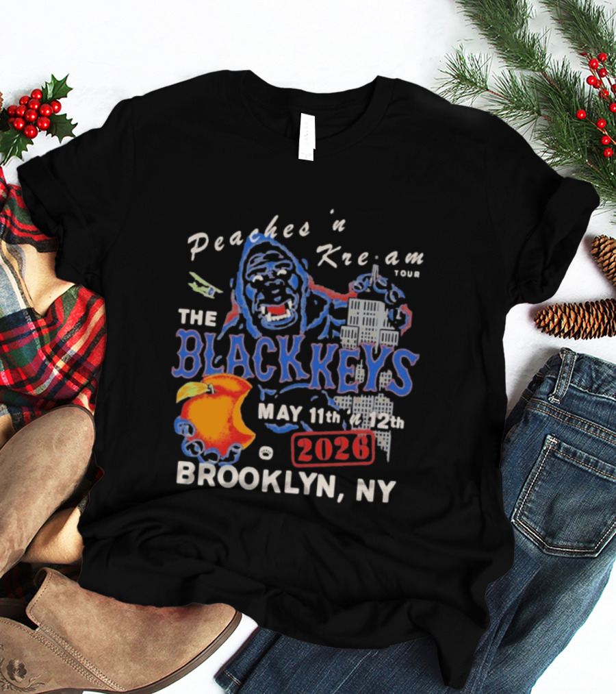 Peaches 'n Kream Tour The Black Keys May 11th 12th 2026 Brooklyn NY T-Shirt