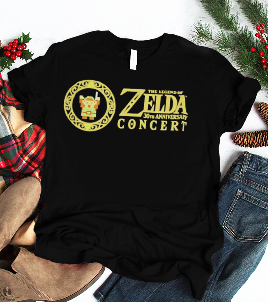 The Legend Of Zelda Concert 30th Anniversary Pixel Art Link T-Shirt