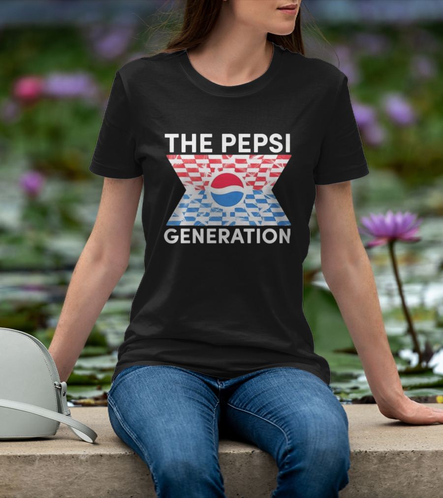 The Pepsi Generation Red White Blue Checkered T-Shirt