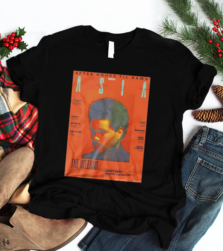 The Weeknd After Hours Til Dawn Asia Tour 2023 Tokyo Jakarta Singapore Seoul Bangkok Hong Kong Kuala Lumpur T-Shirt