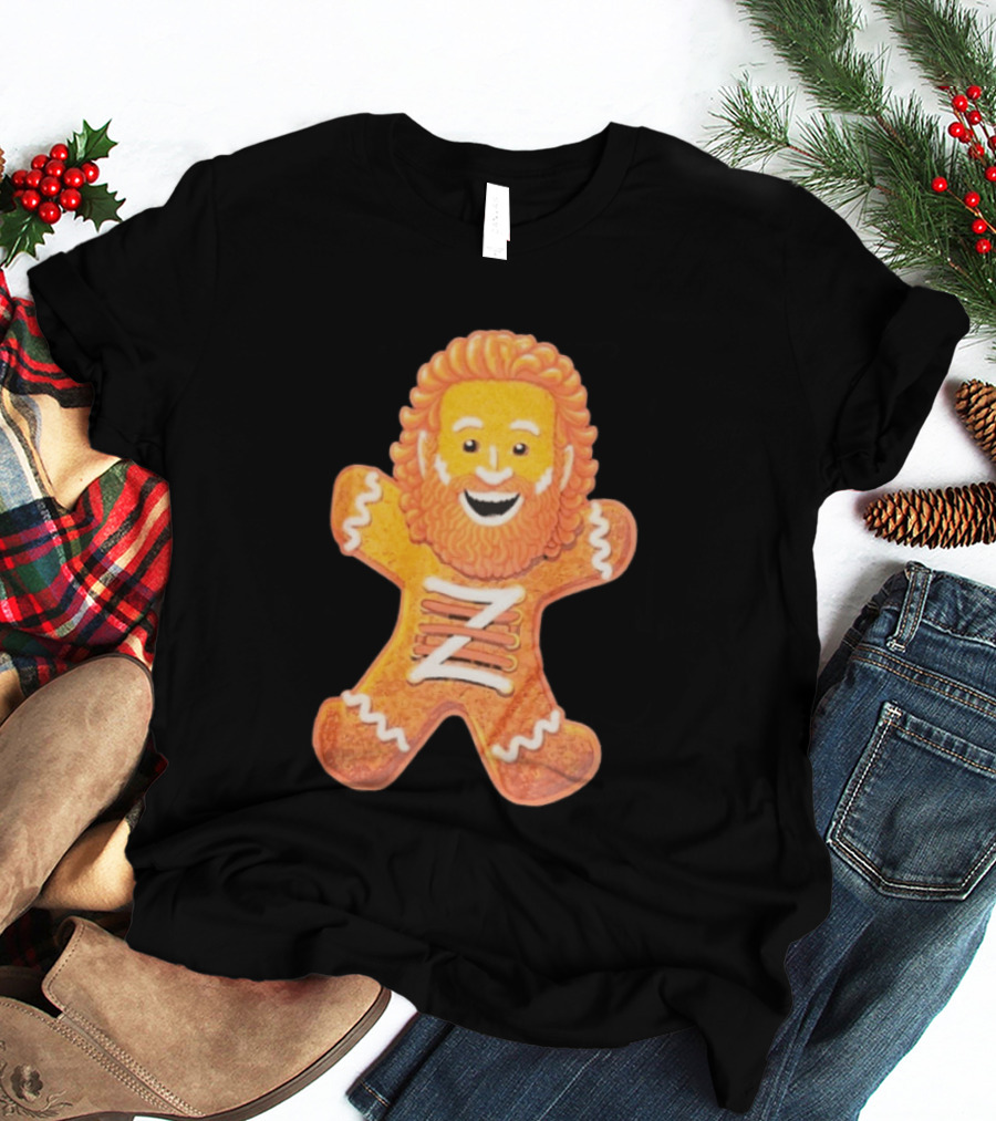Sami Zayn Gingerbread Man WWE Christmas Holiday Cookie T-Shirt